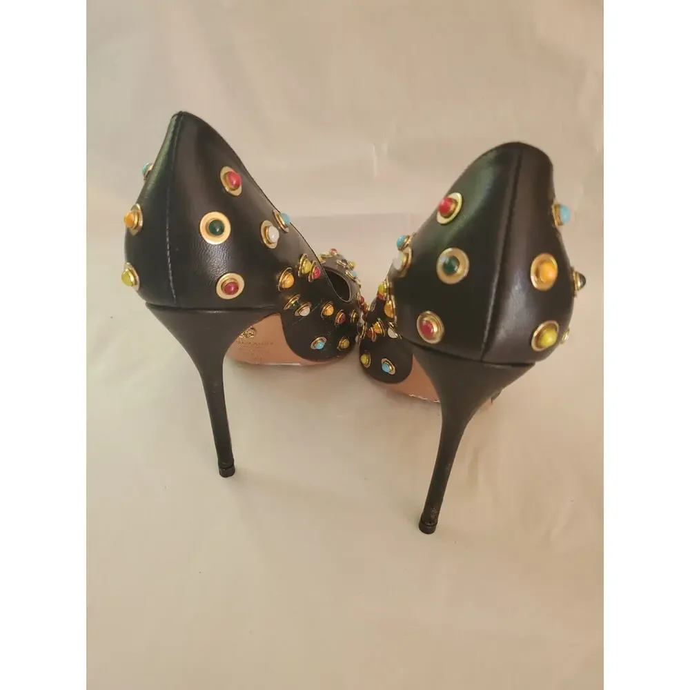 Women Aquazzura Byeantine105 leather Pumps with multicolored James Size 38 - Picture 8 of 11
